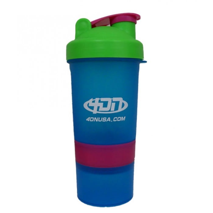 4DN Shaker Bottle Blue 400ml. - с отделения